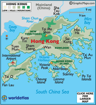 香港地图及基本区位【柠檬会计】