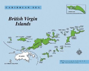 BVI is located in the Caribbean Sea.